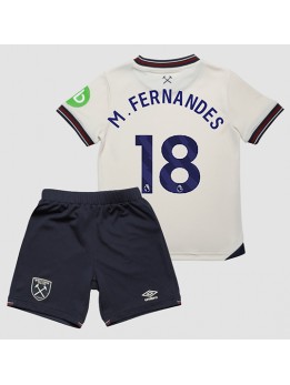 Billige West Ham United Mateus Fernandes #18 Bortedraktsett Barn 2025-26 Kortermet (+ Korte bukser)